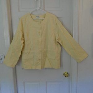 Norm Thompson Pale Yellow Jacket Size 1X
